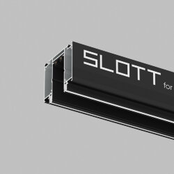Профиль-трек SLOTT for DENKIRS SMART, для натяжных потолков, 2 м, алюминий, черный, Denkirs TR2014-BK