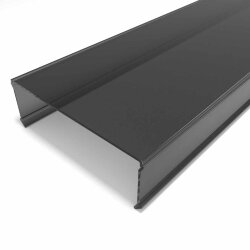 Рассеиватель поликарбонатный для профиля LC-LRM-BL69-6 чёрный