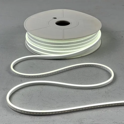 Односторонний Гибкий Неон 6х12мм Белый 12В, IP65. Фото 1.