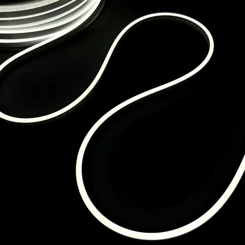 Односторонний Гибкий Неон 6х12мм Белый 12В, IP65. Фото 7.