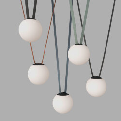 Cветильник для трека-ремня Belty, серия Orb, со светодиодом, D180*H181мм, 48V DC, 10W, RA90, 120°, 4000K, IP20, белый, акрил, Denkirs DK5552-BK