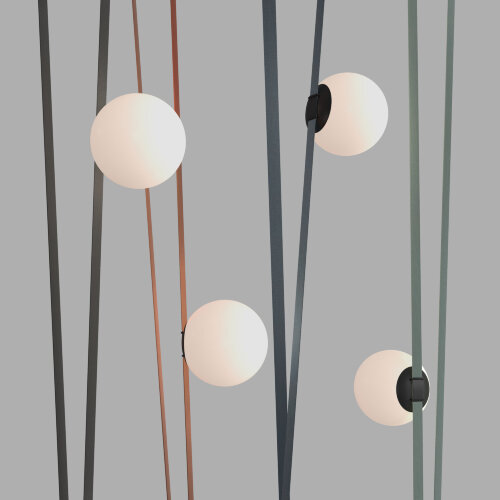 DK5552-BK Cветильник для трека-ремня Belty, серия Orb, со светодиодом, D180*H181мм, 48V DC, 10W, RA90, 120°, 4000K, IP20, белый, акрил. Фото 4