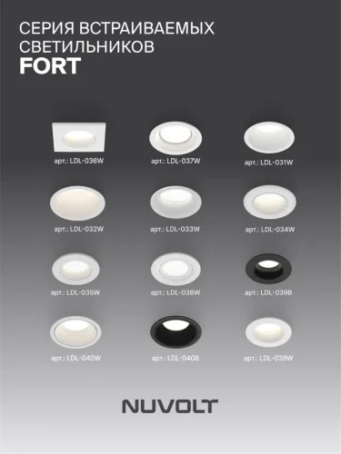 Встраиваемый светильник NUVOLT LDL-040W (Белый) - фото 22