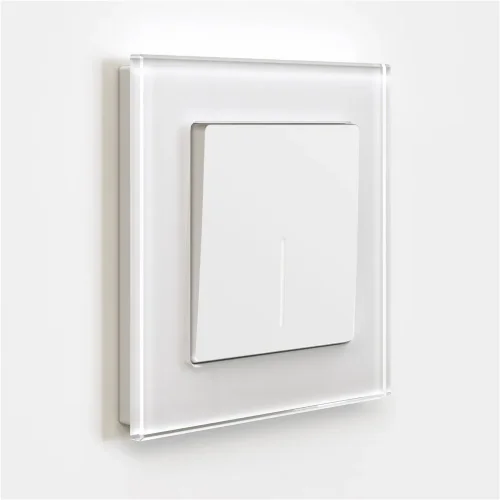 Выключатель одноклавишный с подсветкой (белый матовый) W1110161 - фото 2