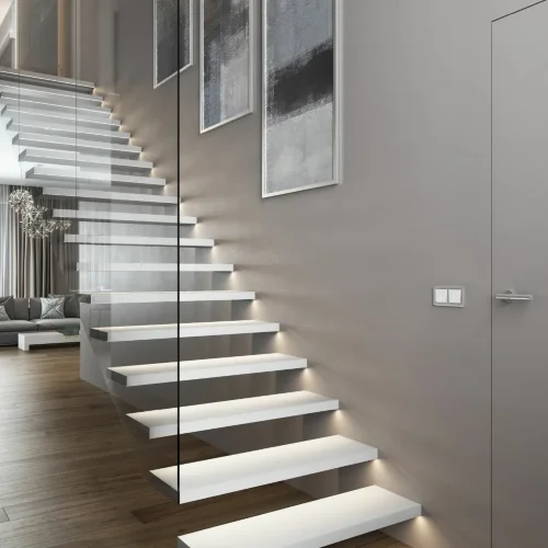 Выключатель одноклавишный с подсветкой (белый матовый) W1110161 - фото 4