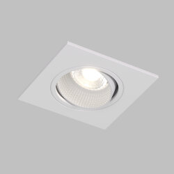 Встраиваемый светильник, IP 20, 10 Вт, GU5.3, LED, белый/белый, пластик, Denkirs DK3071-WH