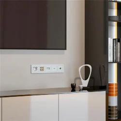 Накладка для двойной розетки Еthernet RJ-45 (Hammer белый) W1291101