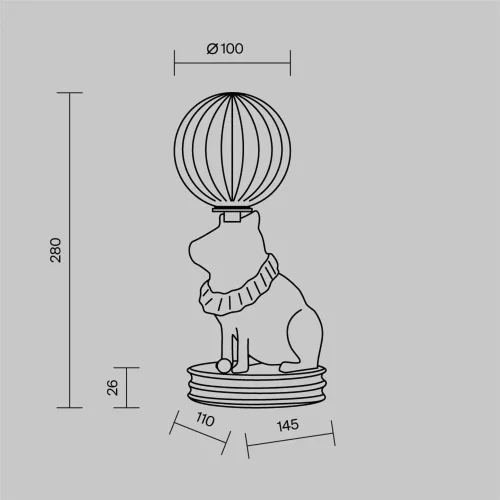 Настольный светильник Сеньор Капибара / Senor Capybara 3000К 5Вт (Белый) MOD477TL-L5W3K - фото 8