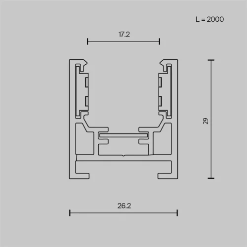 Шинопровод 2м Exility низкопрофильный накладной (Белый) - фото 4