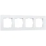 Рамка из стекла на 4 поста Favorit белый матовый W0041105 - фото
