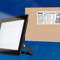ULF-F20-150W-4000K IP65 195-250В BLACK Прожектор светодиодный, Белый свет 4000K, Корпус черный.