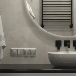 Терморегулятор электромеханический для теплого пола серебряный W1151106