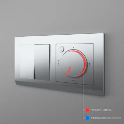 Терморегулятор электромеханический для теплого пола серебряный W1151106