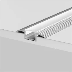 Алюминиевый профиль встраиваемый в пол 37x10 (Серебро, 2 м), ALM-3710-S-2M 636022 (Серебро) 636022