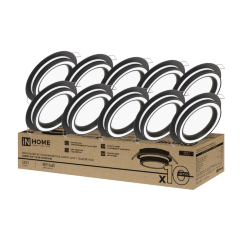 Светильник встраив c подсветкой GX53R-SOFT DLM-10PACK-BL под GX53, черный (10 шт./упак.) IN HOME