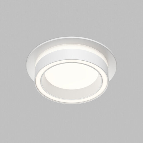 Встраиваемый светильник GLOW, GX53, до 15 Вт, LED, IP20, белый, алюминий, акрил.