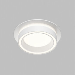 Встраиваемый светильник GLOW, GX53, до 15 Вт, LED, IP20, белый, алюминий, акрил, Denkirs DK-DH2010-WH