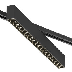 Поворотный однофазный трековый светильник EDDER со светодиодом L538mm 220V 40W 30° 3000K IP20 черный алюминий, Denkirs DK6634-BK