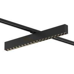 Поворотный однофазный трековый светильник EDDER со светодиодом L538mm 220V 40W 30° 3000K IP20 черный алюминий, Denkirs DK6634-BK