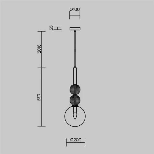 Подвесной светильник Freya FR5482PL-01BS2 (Латунь) - фото 7