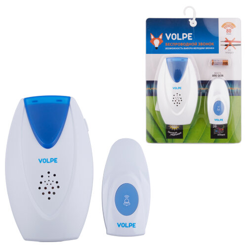 UDB-Q028 W-R1T1-16S-80M-WH Звонок беспроводной, 36 мелодий, Световая индикация, Радиус действия 80 метров, Блистерная упаковка, Белый - фото 9