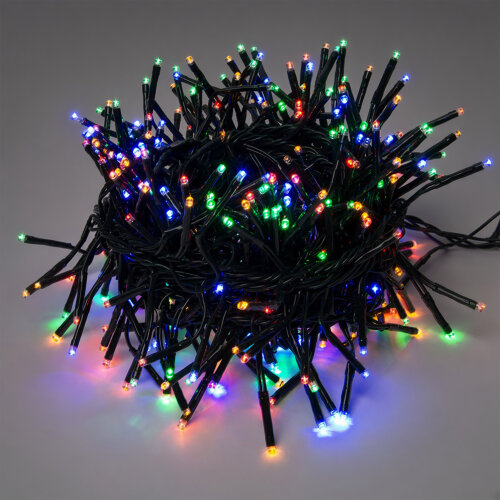 ULD-S0740-370-DGA-RC MT IP44 FIREWORK Гирлянда светодиодная Фейерверк, 7.4м, 370 светодиодов, Красный, желтый, синий, зеленый свет, Пульт ДУ в-к, Провод зеленый - фото 1