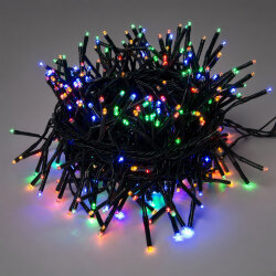 ULD-S0740-370-DGA-RC MT IP44 FIREWORK Гирлянда светодиодная Фейерверк, 7.4м, 370 светодиодов, Красный, желтый, синий, зеленый свет, Пульт ДУ в-к, Провод зеленый