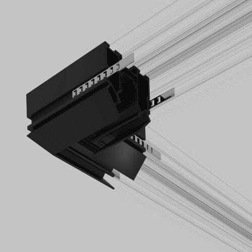 Slim Magnetic Коннектор угловой внутренний для шинопровода в натяжной потолок черный - фото 1