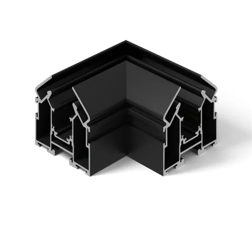 Коннектор угловой внутренний для шинопровода в натяжной потолок черный Slim Magnetic 85124/00 - фото 2