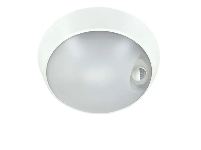 Светильник светодиодный WP 15 C 12W OP 840 D220 WH MDM 220х80мм 12Вт 4000К IP65 ЖКХ круглый пылевлагозащ. с датчиком движения бел. Русский Свет 15071523453 - фото