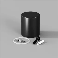 Торцевая металлическая заглушка Nemo D25 черный (Черный)