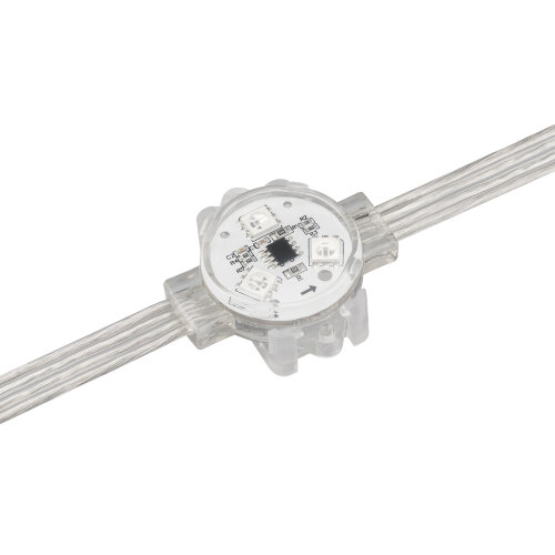 Модуль управляемый VISOR-SPI-5060-3-12V RGB 120deg (D30x16mm, 0.75W, IP68) (Arlight, Пластик, 3 года) - фото 4