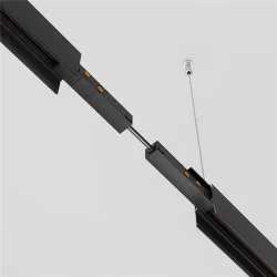 Коннектор питания прямой гибкий 5см Exility черный (Черный)