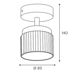 Светильник WOLTA WSL-GX53/19BG-2 под лампу GX53 Черный / Золотой MUSE