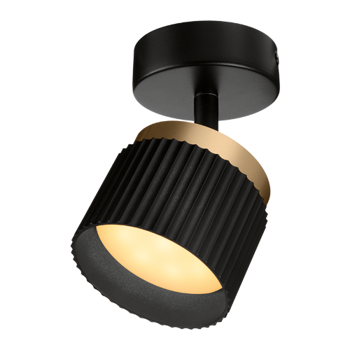 Светильник WOLTA WSL-GX53/19BG-2 под лампу GX53 Черный / Золотой MUSE - фото 5.