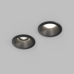 Встраиваемый влагозащищённый светильник COVE, IP44, до 15 Вт LED, GU10, алюминий, чёрный, Denkirs DK2130-BK