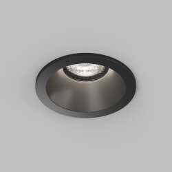 Встраиваемый влагозащищённый светильник COVE, IP44, до 15 Вт LED, GU10, алюминий, чёрный, Denkirs DK2130-BK
