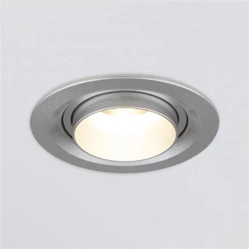 Встраиваемый светодиодный светильник с регулировкой угла освещения 9920 LED 15W 4200K серебро - фото 6
