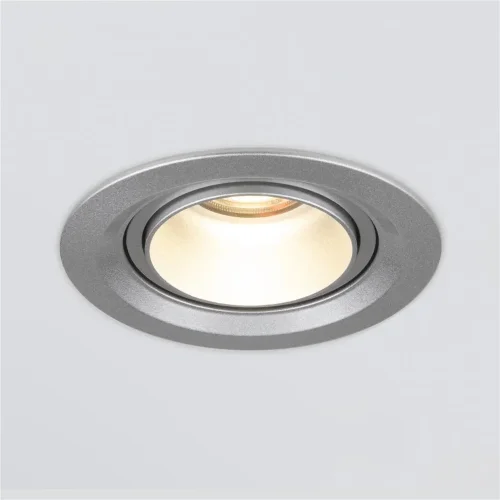 Встраиваемый светодиодный светильник с регулировкой угла освещения 9920 LED 15W 4200K серебро - фото 7