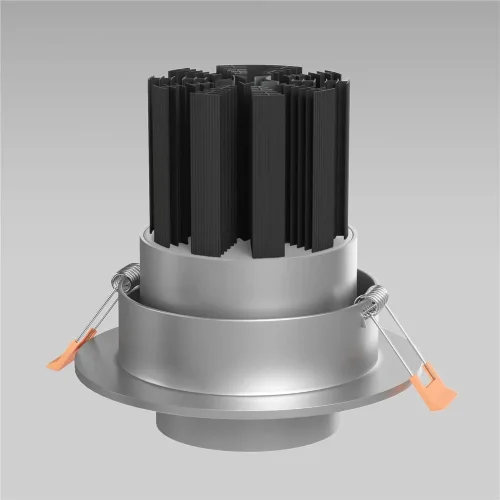 Встраиваемый светодиодный светильник с регулировкой угла освещения 9920 LED 15W 4200K серебро - фото 8