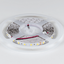 Светодиодная лента LUX, 5050, 60 LED/м, 14,4 Вт/м, 24В, IP33, Холодный белый (6000K), DSG560-24-W-33 000520