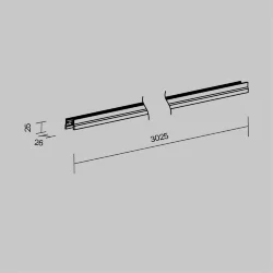 Профиль 3м Elasity IP накладной черный (Черный)