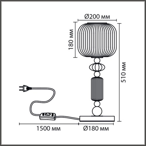 Настольная лампа «LUMION» 8334/1T, серия: ALEGRA. Фото 3.