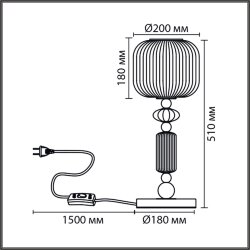 Настольная лампа «LUMION» 8334/1T, серия: ALEGRA - -