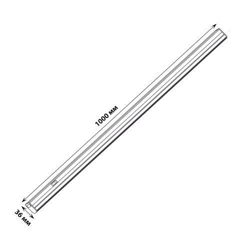 ULI-L02-14W-4200K-SL Линейный светильник LED аналог Т5, 1100Lm, 4200К, выключатель на корпусе, Цвет корпуса серебристый - фото 14