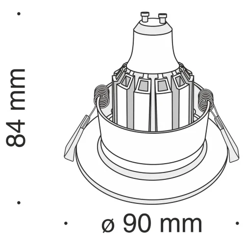 Встраиваемый светильник Barret 1x50Вт GU10 (Белый) - фото 2