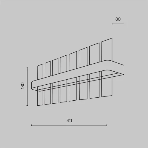 Настенный светильник (бра) Mirage 3000K 15Вт (Латунь) - фото 4