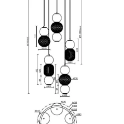 Подвесной светильник Drop 3000К 80Вт (Золото)