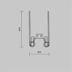 Комплект креплений (для профиля 35x42) 4 шт., ALM-3542-MT 642055 (Серебро) 642055