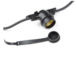 UDL-K121 10-E27-5M 5C IP65 BLACK BELT-LIGHT BOX Гирлянда Белт-лайт, 5 м + 1.5м сетевой шнур, 10 патронов E27, шаг 50см, 5 заглушек, Чёрная, Картонная коробка, TM Uniel